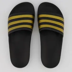 Chinelo Adidas Adilette Aqua Preto e Dourado | R$65