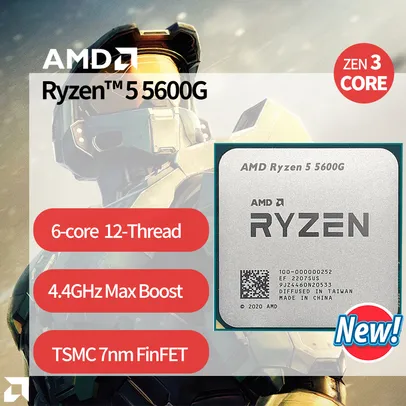 Novo amd ryzen 5 5600g r5 5600g 3.9ghz 