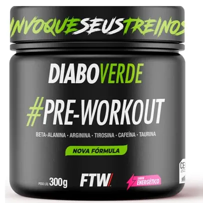 Pré Treino Diabo Verde Insano sabor Energético 300g - FTW