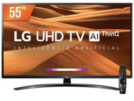Smart TV LED PRO 55'' Ultra HD 4K LG 55UM 761 4 HDMI 2 USB Wi-fi Conversor