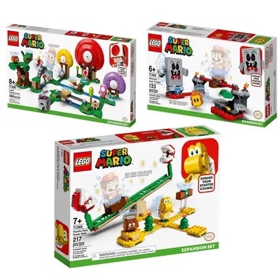 LEGO Super Mario - Derrapagem da Planta + Revés das Lavas + R$0,06 Leve Caça Ao Tesouro De Toad