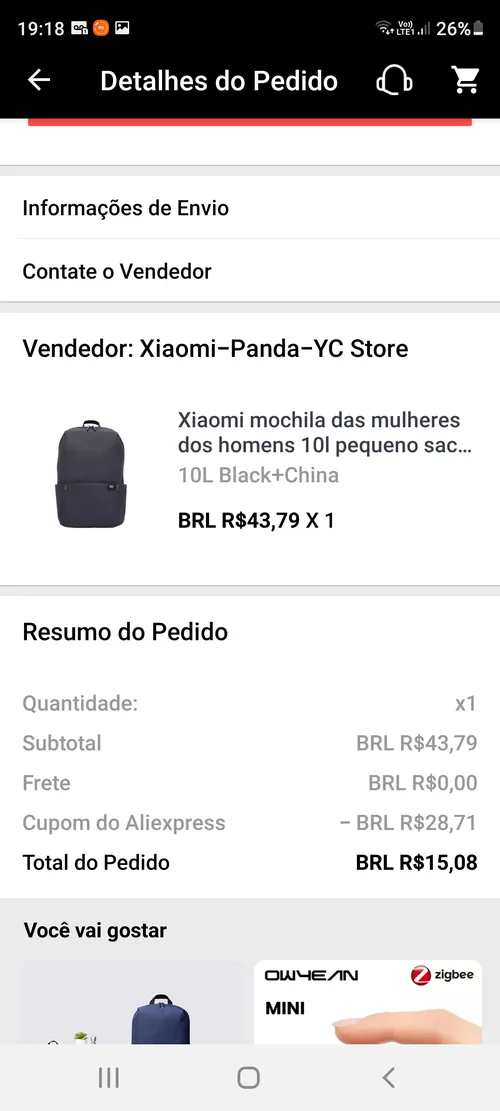 Imagem na descrição da promoção