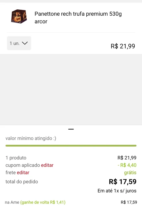 Imagem na descrição da promoção