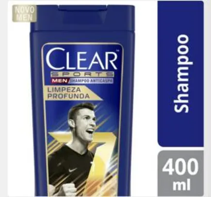 3 Unidades Shampoo Anticaspa Clear Men Sports 400ml