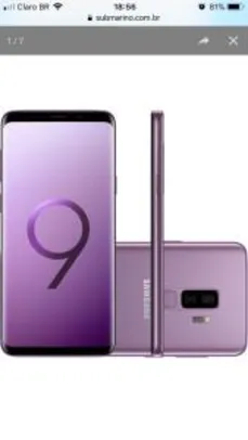 Smartphone Samsung Galaxy S9+ Desbloqueado Tim 128GB Dual Chip Android 8.0 Tela 6.2” Octa-Core 2.8GHz 4G Câmera 12MP - Ultravioleta R$R$ 2.595