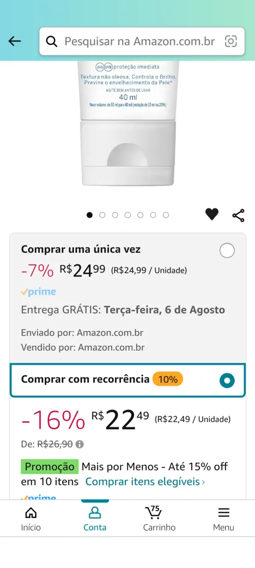 Imagem na descrição da promoção