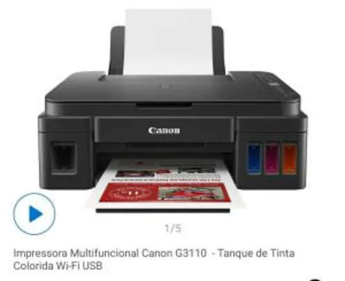 [Clube da Lu] Impressora Multifuncional Canon G3110 Wi-Fi | R$811
