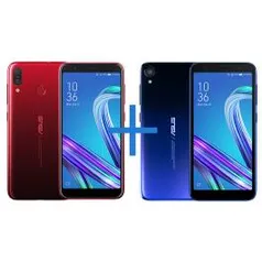 Smartphone ASUS Zenfone Max (M3) 4GB/64GB + Smartphone ASUS Zenfone Live L2 OctaCore 435 | R$1.169