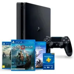 Playstation 4 Slim 1TB + God of War + Shadow of The Colossus + Horizon Zero Down R$1994