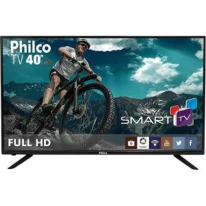 Smart TV LED 40" Philco Ph40U21DSGW Full HD com Conversor Digital 3 HDMI 1 USB Wi-Fi por R$ 1360