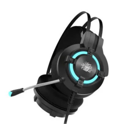 Headset Gamer Nemesis Black Series - 7.1 com Luz De Led Azul
