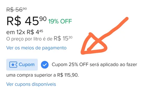 Imagem na descrição da promoção