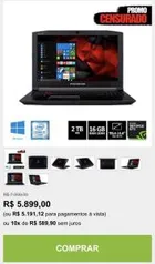 Notebook Helios 300 gtx 1060 2tb hd core i7 - R$ 5.191,12