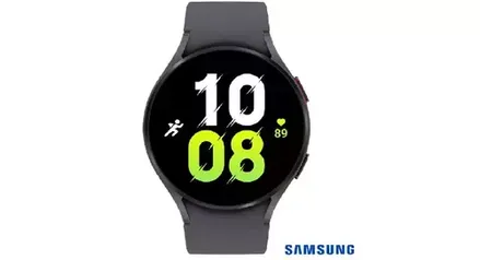 [Prime R$798] Galaxy Watch 5 BT 44mm Samsung Grafite com 1,4", Pulseira de Fluoeratômero, Bluetooth e 16GB