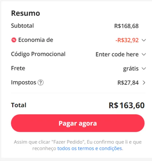 Imagem na descrição da promoção