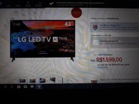 Smart TV LED 43" Full HD LG 43LK5750PSA com IPS - R$1599