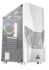 Gabinete Gamer Montech FIGHTER 500, Mid Tower, White, ATX, 4 Fans, Vidro Temperado