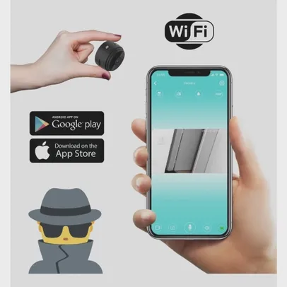 Mini Câmera Segurança A9 Wifi HD Bateria 1080p Filmadora P2p Monitoramento Discreta Escondida