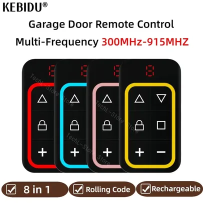 【Com Taxa】Controle Remoto Multifrequência 8 em 1 - Compatível com Ventiladores de Teto Inverter Ventisol Aires e Wind