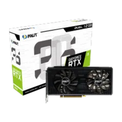 Placa de Vídeo Palit NVIDIA GeForce RTX 3060 Dual, LHR, 12GB, GDDR6, DLSS, Ray Tracing