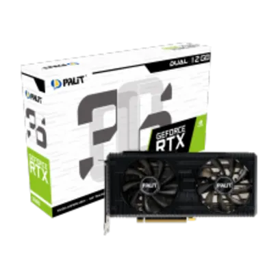 Placa de Vídeo Palit NVIDIA GeForce RTX 3060 Dual, LHR, 12GB, GDDR6, DLSS, Ray Tracing