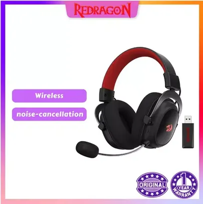 Headset gamer Redragon h510 zeus-x, rgb, sem fio, com cancelamento de ruido , 7.1 surruond, usb c.