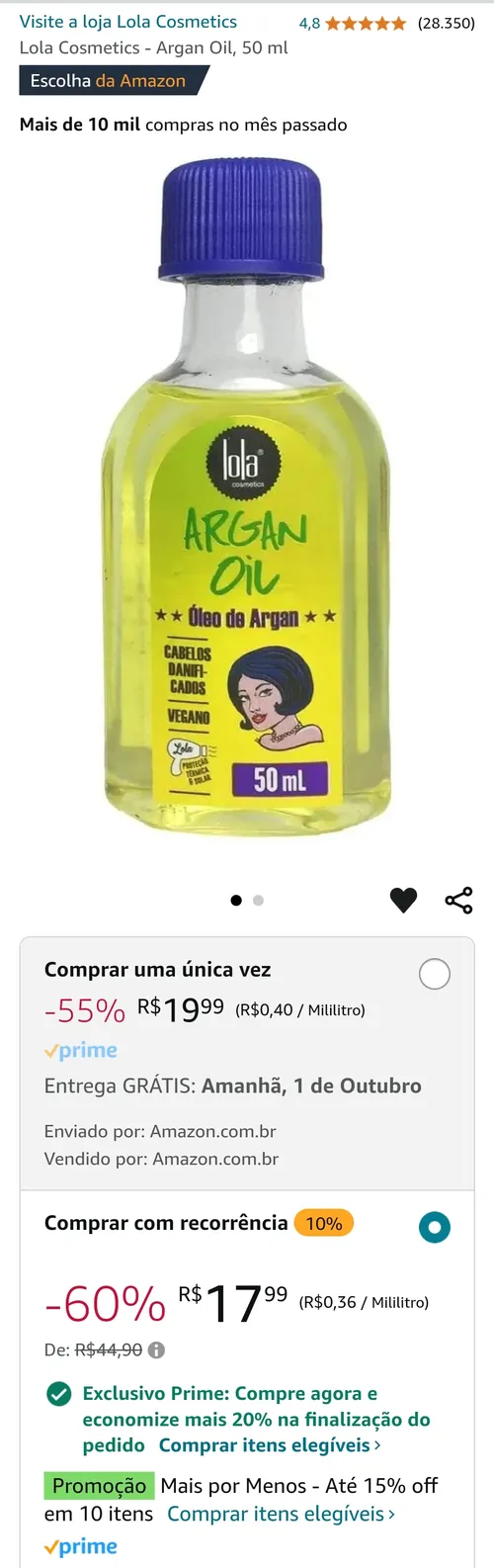 Imagem na descrição da promoção