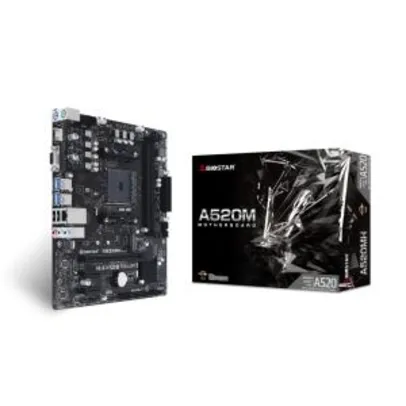 Placa Mãe Biostar A520MH, Chipset A520, AMD AM4, mATX, DDR4 | R$499