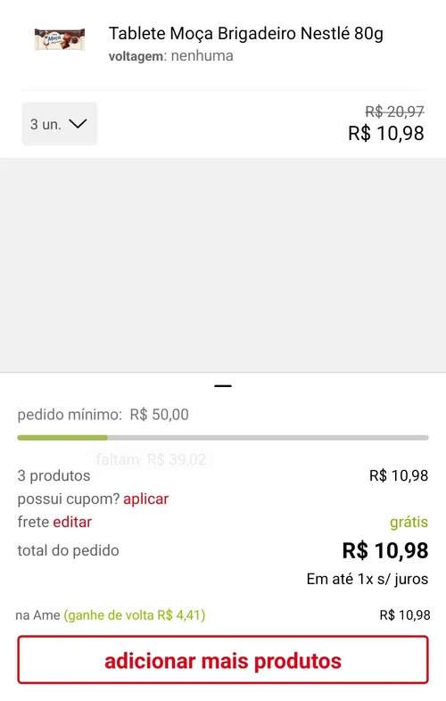 Imagem na descrição da promoção