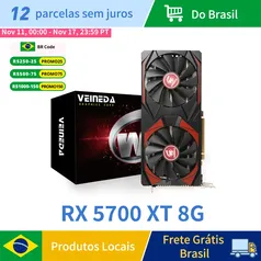 Placa de Vídeo RX5700XT, 8GB 