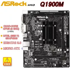 Placa-Mãe AsRock Q1900M Intel Quad Core J9000 DDR3