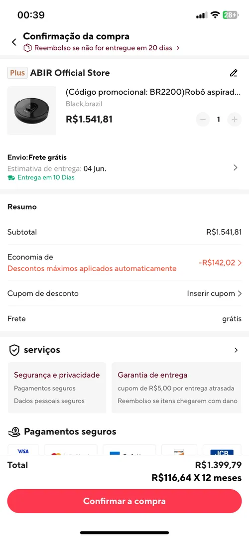 Imagem na descrição da promoção