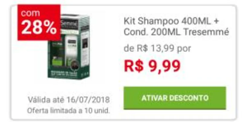 [Loja Física] Shampoo Tresemmé - R$10