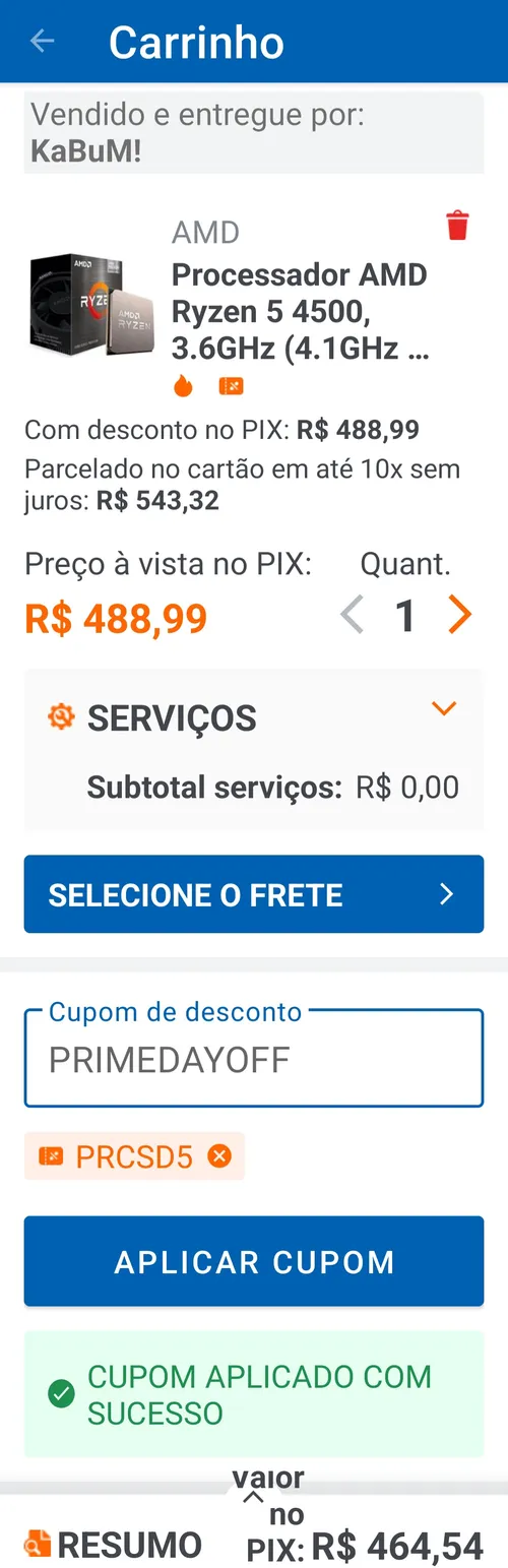 Imagem na descrição da promoção