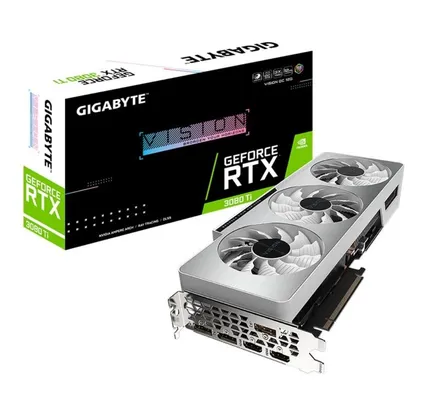 Placa de Video Gigabyte GeForce RTX 3080 Ti Vision OC 12GB GDDR6X 384-bit, GV-N308TVISION OC-12GD