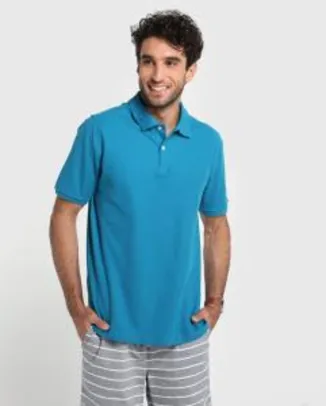 Camisa Polo Básica Azul | R$10