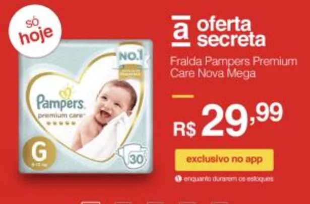 [APP] Fralda Pampers Premium Care Nova Mega