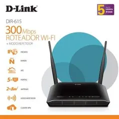 [Kabum] - Roteador D-Link Wireless-N 300Mbps DIR-615 - R$77,90 A vista