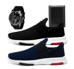 Kit 2 Tênis Caminhada Masculino Calce Fácil+Relógio+Carteira - DAN SHOES 