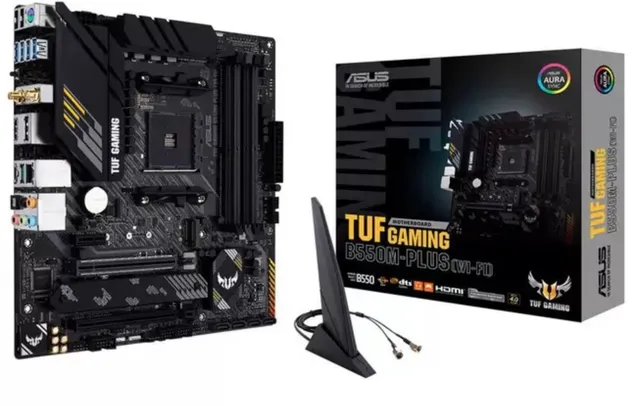 Placa-Mãe Asus TUF Gaming B550M-Plus (Wi-Fi), AMD AM4, mATX, DDR4