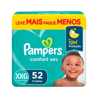 2 pack Fralda Pampers Confort Sec cada