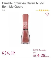 Esmalte Dailus linha nude - R$4,28