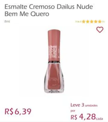 Esmalte Dailus linha nude - R$4,28