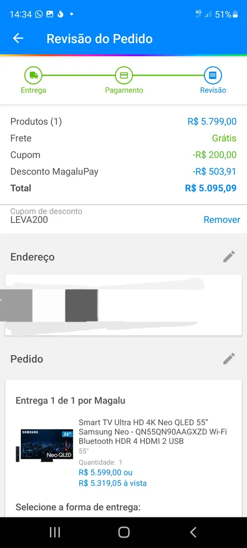 Imagem na descrição da promoção