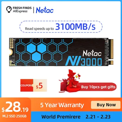 Netac SSD NVME M2 250GB