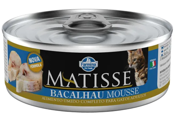 Ração Úmida Farmina Matisse Bacalhau Mousse para Gatos Adultos