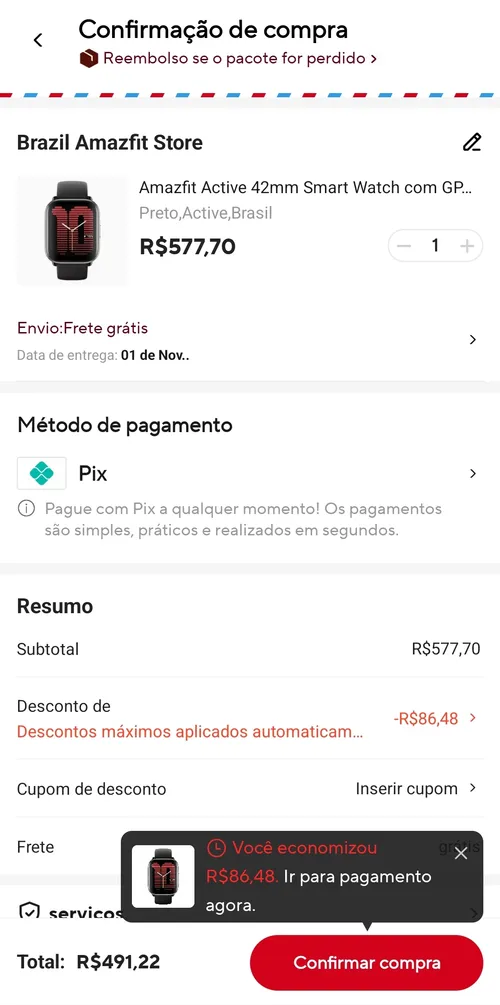 Imagem na descrição da promoção