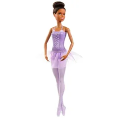 Boneca Articulada Barbie Profissões Bailarina Vestido Roxo GJL61