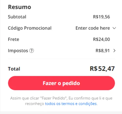 Imagem na descrição da promoção