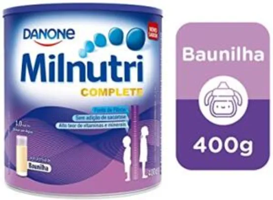 [Prime] Suplemento Infantil Milnutri Complete Baunilha Danone Nutricia 400g R$ 28